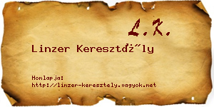 Linzer Keresztély névjegykártya